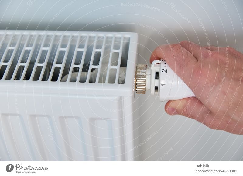 Thermostat mit Handdrehknopf für Heizkörper Energie Haus Temperatur erwärmen Transparente elektrisch heimwärts Erhöhung Einstellung Vorrichtung Hintergrund kalt