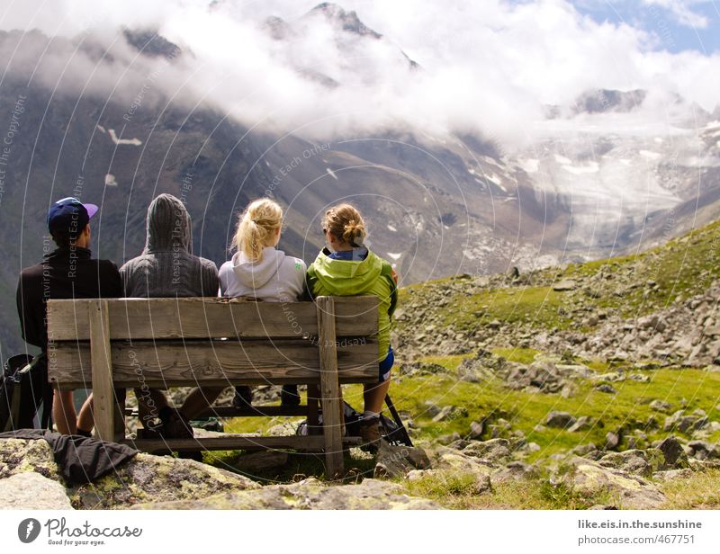 zusammen ist man weniger allein Freizeit & Hobby Ausflug Abenteuer Freiheit Sommer Berge u. Gebirge wandern Sport Klettern Bergsteigen maskulin feminin