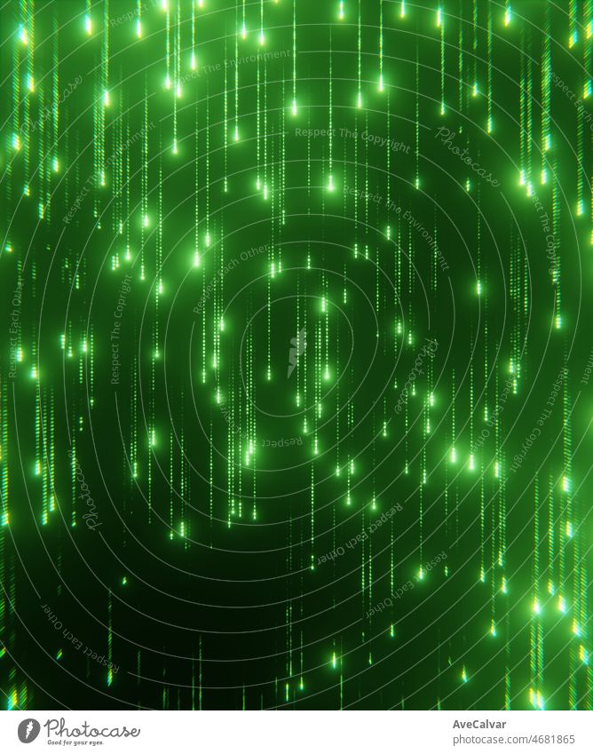 Digitale Matrix Partikel und Gitter abstrakten Hintergrund Cyberspace binär Code Kodierung futuristisch erzeugt Information Netzwerk Nummer Software Computer