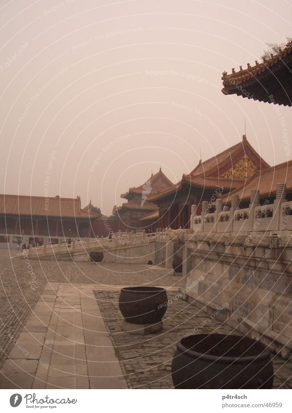 verbotene stadt Tempel rot Topf Verbotene Stadt China red