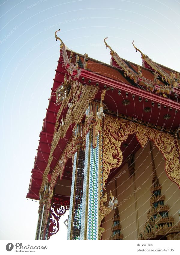 Buddhas Fußabdruck Thailand Tempel Zierde Asien Dach Sommer Ferien & Urlaub & Reisen Mosaik Bangkok Sri Lanka Kambodscha Vietnam gold Koh Samui
