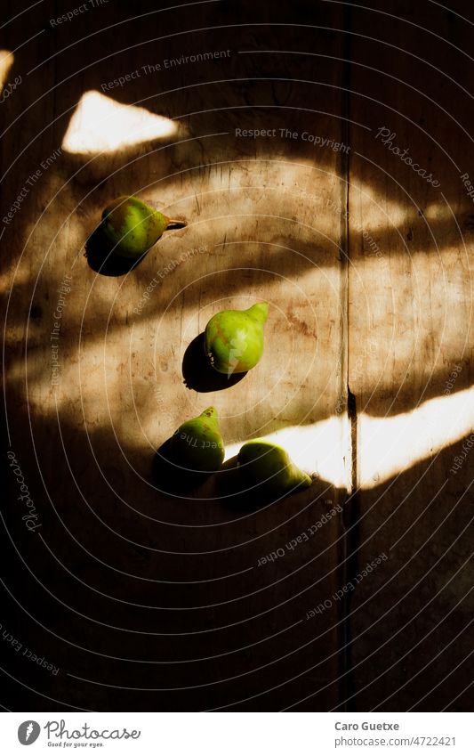 Stillleben mit Birnen der Saison ökologisch Zeitfrucht (Fruta de temporada) Stoffsack Peras Food-Fotografie Food-Styling Frucht Lebensmittelfotografie Bodegón