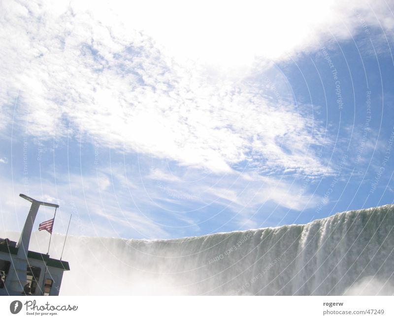 Das Boot Wolken Wasserfahrzeug Gischt Niagara Fälle Himmel Wasserfall
