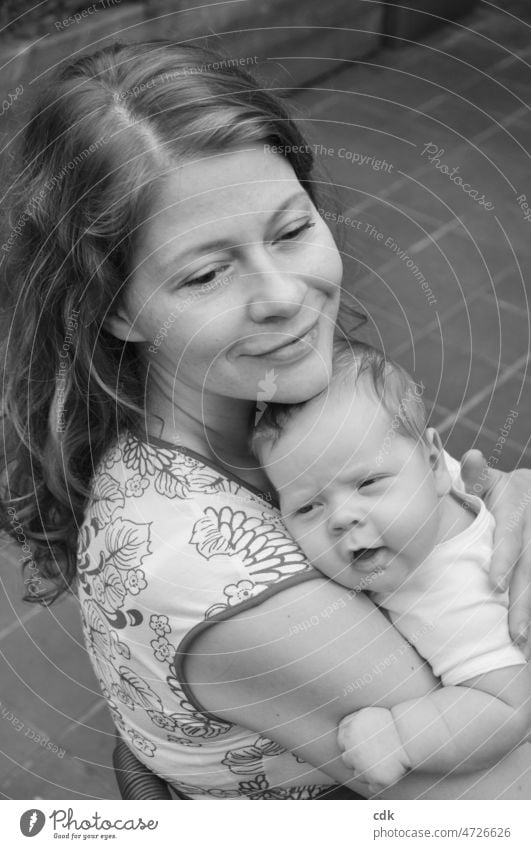 Mutter & Kind | Was für ein Glück! Menschen zu zweit Mutter und Kind Baby Mutterschaft Mutterliebe Mutterschutz Mama Verbindung Beziehung Bindung Familie
