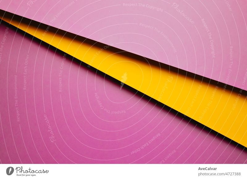 Flacher Hintergrund mit verschiedenen Farbschichten lila und gelb, Lakers Flagge. Abstrakte modernen Hintergrund schwarz diagonal Schicht Streifen Muster. Moderne Web-Design-Banner oder Poster. Wavy Hintergrund.