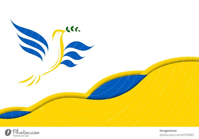 Taube des Friedens - Flagge der Ukraine - Freiheit Postkarte