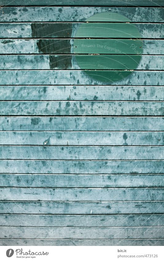 Punktsieg | der grüne Punkt Design Kunst Maler Kunstwerk Gemälde Bauwerk Architektur Mauer Wand Fassade Zeichen Schilder & Markierungen eckig rund trashig blau