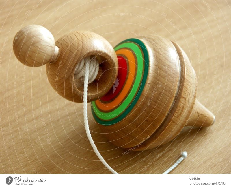 Kreisel Spielzeug Schnur drehen Holz