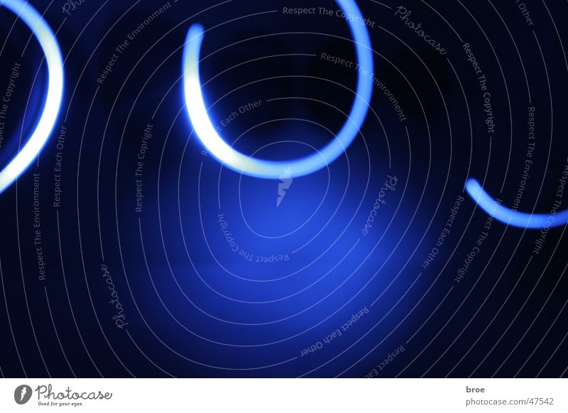 Lichtkreis 1 Langzeitbelichtung rund blau Kreis