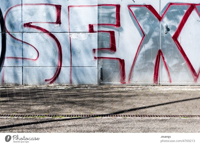 SEX Sex Schriftzeichen Sexualität Lust Partnerschaft einfach Begierde Geschlecht Beratung Treue Verliebtheit Zusammensein Erotik Gefühle Graffiti Liebe