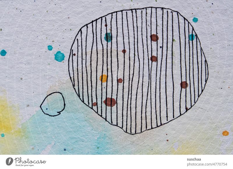 kreis mit strichen Kreis Striche gestrichelt gemalt Zeichnung abstrakt rund Strukturen & Formen Kunst Hintergrundbild Aquarell gepunktet Farbspritzer Farbfleck