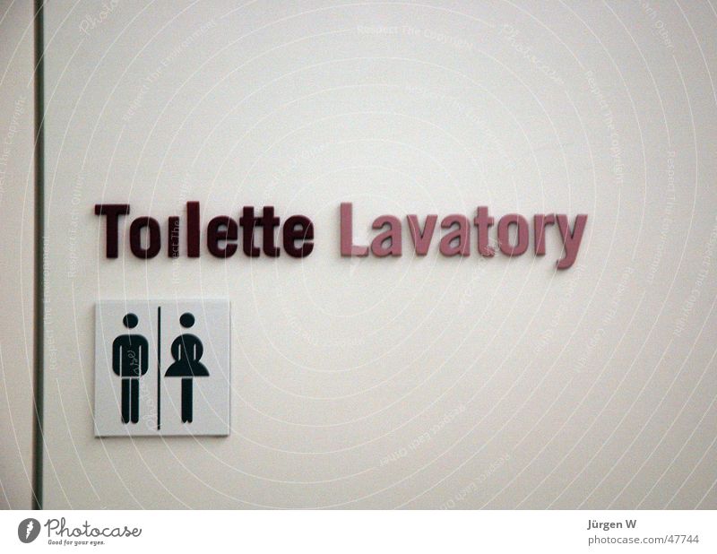 00 Piktogramm Typographie Mann Frau Hinweisschild Toilette toilet lavatory Schriftzeichen man woman