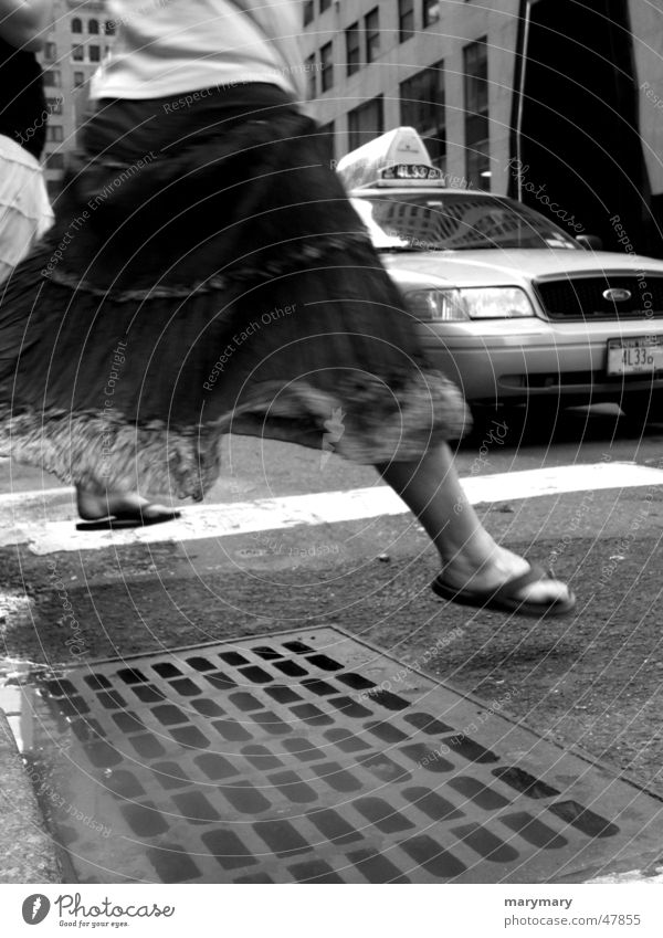 Everyday life in New York New York City Taxi Frau Straße