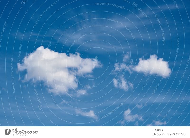 Wolken am blauen Himmel Cloud Hintergrund Kumulus Wolkenlandschaft Himmel (Jenseits) Landschaft Natur Atmosphäre Wetter Sommer frei panoramisch Panorama Klima