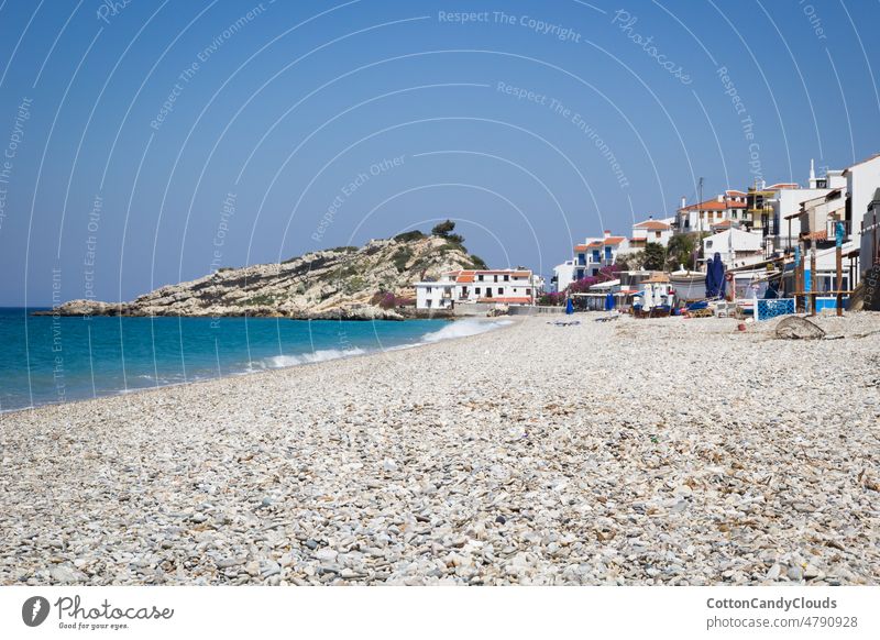 Strand von Kokkari auf der Insel Samos kokkari Feiertag MEER Meer Urlaub reisen Sommer Großstadt Seeküste Architektur Tourismus blau Küste mediterran Europa
