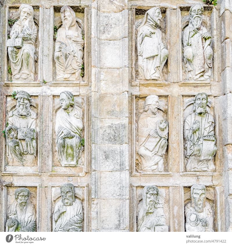 Architektonisches Detail, Fassade der Kathedrale von Santiago de Compostela, Spanien compostela Galicia heiliger james heiliger jakobusweg Spanisch st. james
