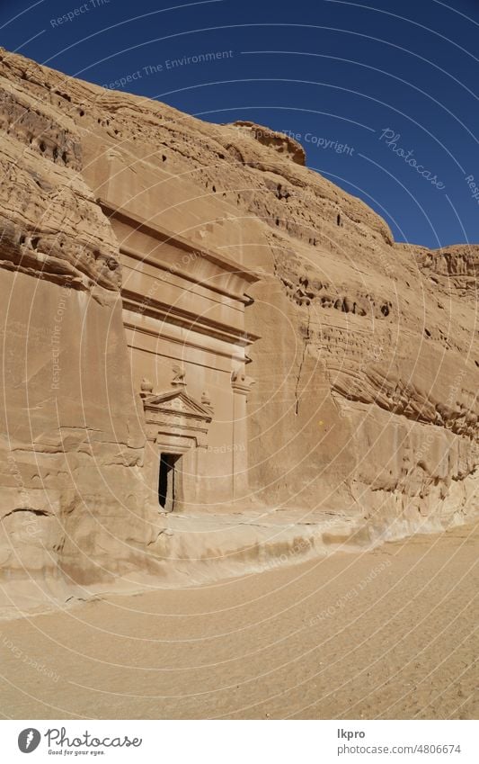im königreich saudi-arabien malerisch Ruinen Denkmal Antiquität Geologie Kunst behauen madain saleh Gräber Naher Osten Kultur Nabatäerreich Oase Park Petra ksa