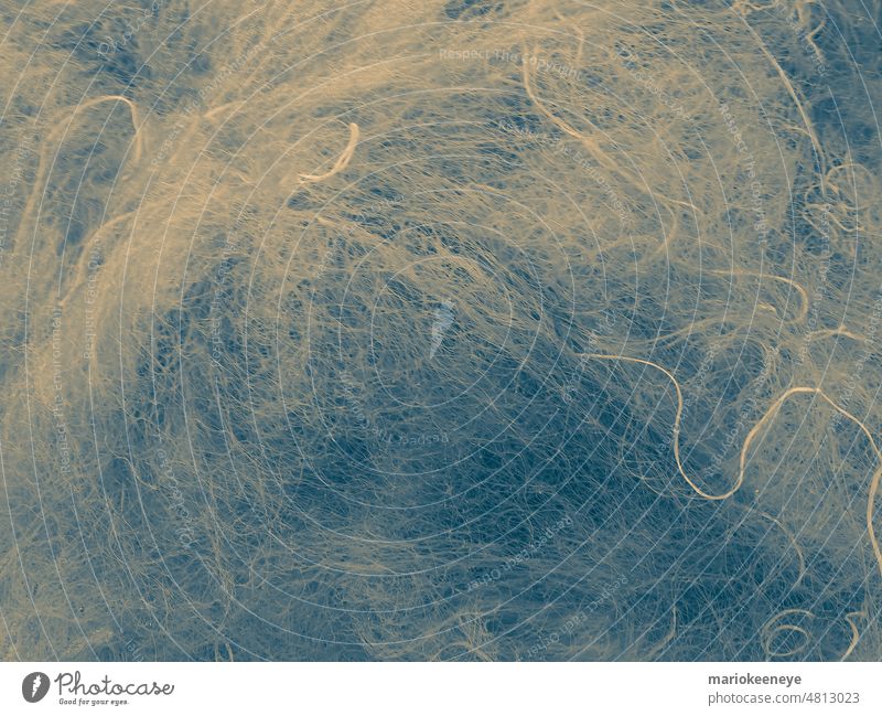 Fischernetz, das als Hintergrund dienen kann Netzwerk Textur Muster Tapete abstrakt Design Detailaufnahme blau Material Faser rau Oberfläche texturiert