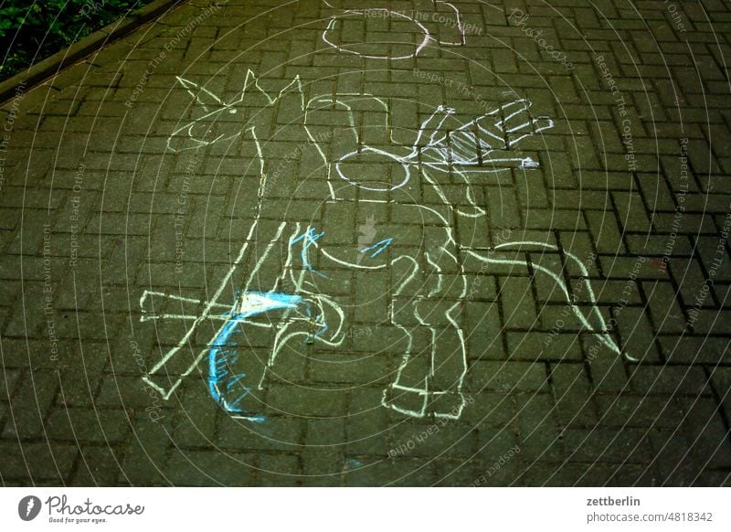 Einhorn aussage botschaft buchstabe farbe grafitti grafitto illustration kinderzeichnung kreide kreidezeichnung kunst mauer message nachricht parole