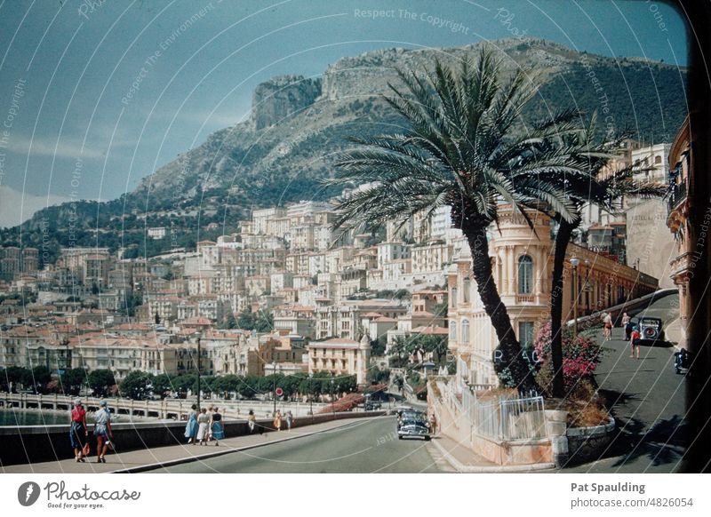 La Condamine, die exquisite Küste von Monaco in den 1950er Jahren Außenaufnahme Strand Küstenlinie Architektur schön reisen Tourismus Natur 1950's Oldtimer