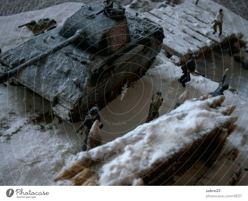 wintereinsatz Weltkrieg Winter Soldat historisch Schnee Landschaft gepanzert