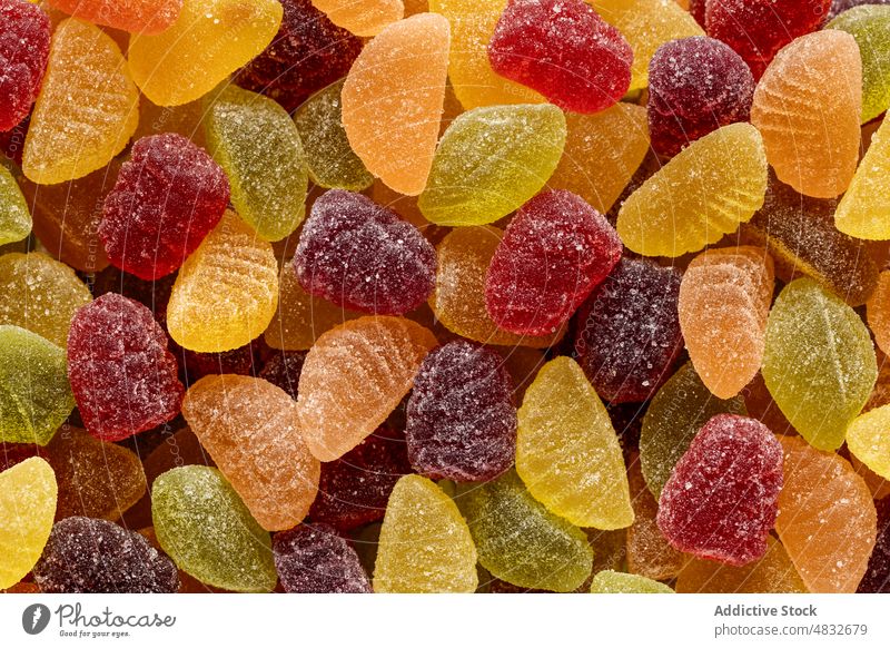 Italienische Geleefruchtbonbons Götterspeise Frucht Süßigkeiten Bonbon Muster Hintergrund süß Konditorei Form verschiedene übergangslos lecker Leckerbissen