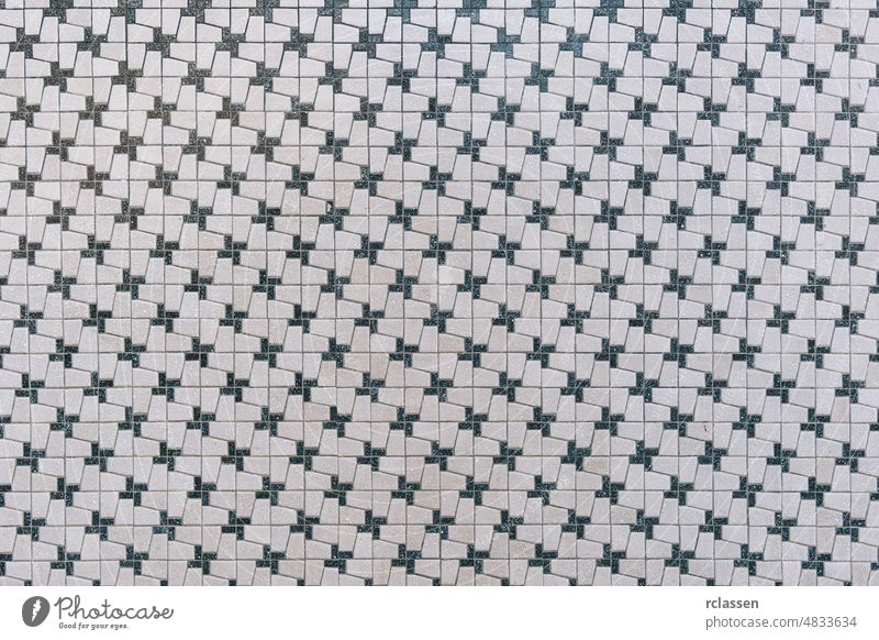 Abstrakte nahtlose geometrische Fliese Muster Hintergrund. keramischen Mosaik-Stil Fliesen u. Kacheln Bogen arabisch mediterran Pflasterung Stein abstrakt