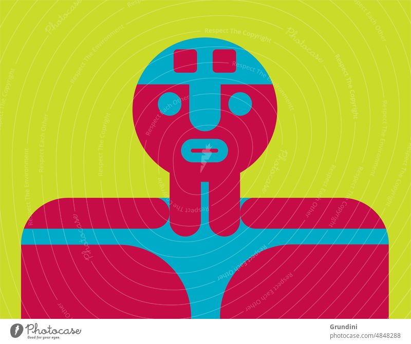 Muskeln Gesicht medizinisch menschlicher Körper Köpfe Flatcolour einfache Illustration Ikonen