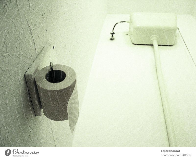 Toilette Toilettenspülung grün Kunstlicht Froschperspektive Wohngemeinschaft Toilettenpapier wasserkasten Kasten Röhren