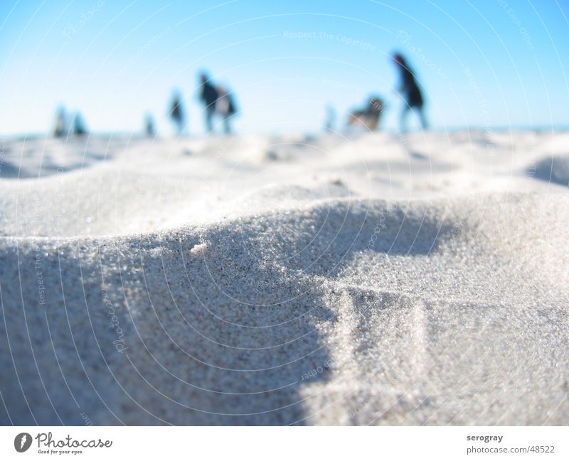 Tag am Meer Sand Himmel Mensch