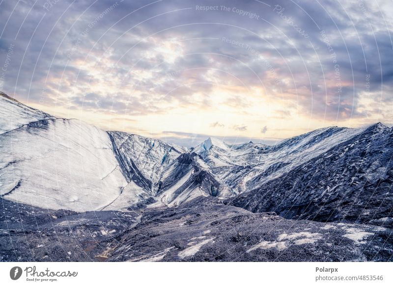 Der Solheimajokull-Gletscher in Island Klettern Eis Schmutz Erwärmung extrem Vulkan katla Wildnis Norden Gipfel Wandel & Veränderung Klima Abenteuer glazial