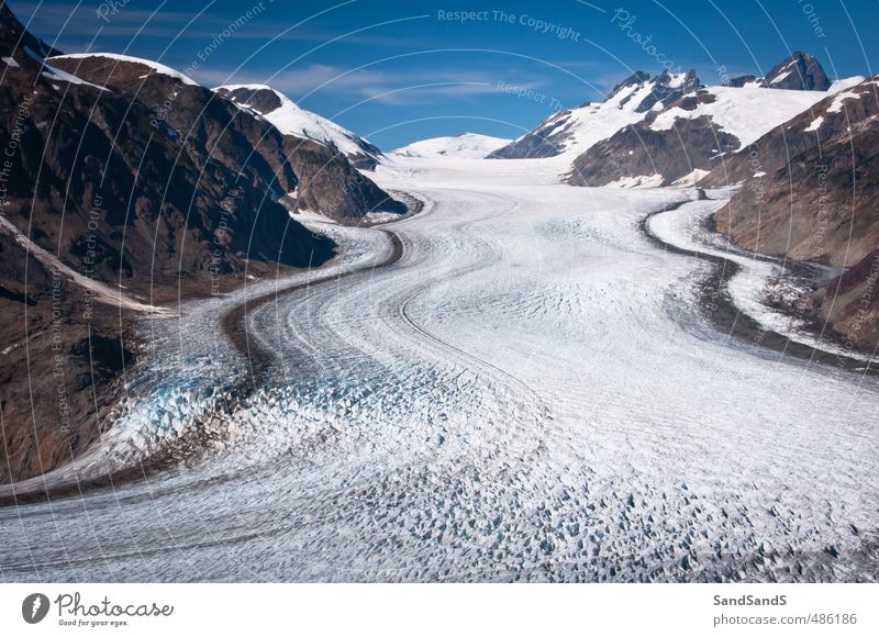 Lachsgletscher Tourismus Schnee Berge u. Gebirge Himmel Gletscher blau USA Alaska amerika British Columbia Borte Briten Kanada Kolumbien Hyder Eis Linien Norden