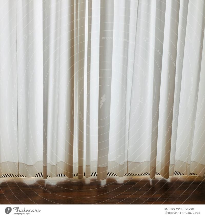 Heller Schein trügt Stoff Vorhang Strukturen & Formen Häusliches Leben Muster Dekoration & Verzierung Schatten Fenster Falte Faltenwurf Licht Menschenleer
