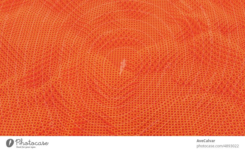 Orange zufriedenstellende minimale Muster 3d Render, abstrakte geometrische Hintergrund, bunte Konstruktor, isometrische Tapete, moderne trendigen Stil, dynamische Design-Element in Bewegung.