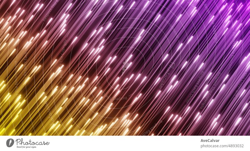 Hintergrund Neon-Flow-Linien Hintergrund.Futuristische Technologie abstrakte Tapete mit Linien für Netzwerk, Big Data, Rechenzentrum, Server, Internet, Geschwindigkeit. 3D render.Bright Neon-Strahlen und leuchtenden Linien.