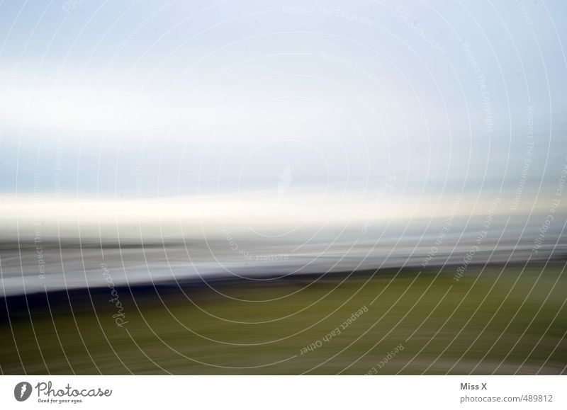 Rausch Natur Küste Bewegung abstrakt Linie Streifen Unschärfe Wiese Wolken Farbfoto Gedeckte Farben Außenaufnahme Menschenleer Textfreiraum links