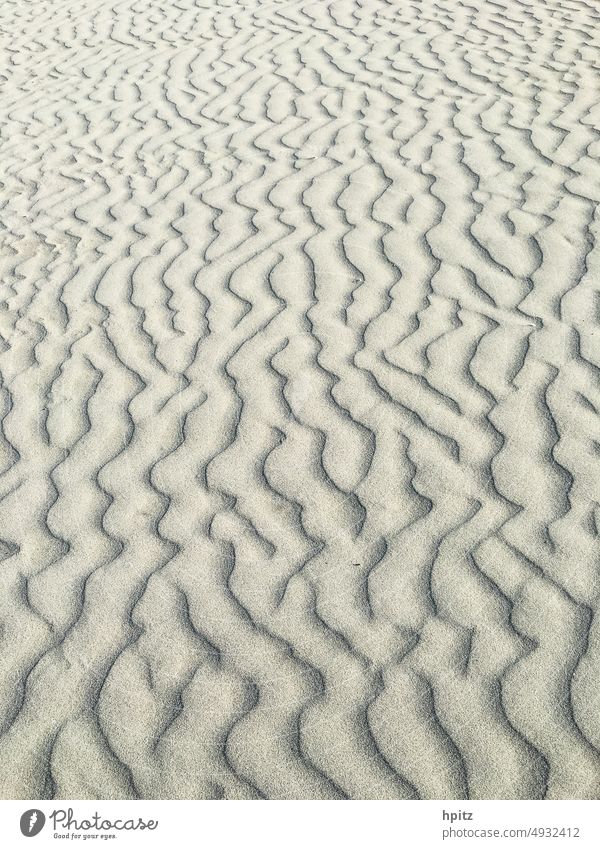 Wellen im Sand Strand Wellenstruktur Meer Küste