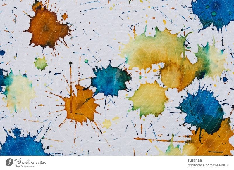 bunte farbspritzer Spritzer Farbspritzer Farbkleckse Farbe Strukturen & Formen Farbfleck Kreativität Tinte Aquarellfarbe Farbflecken verspritzen Flecken blau