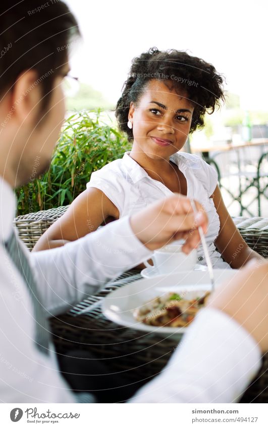 Essen gehen Gesundheit Gesunde Ernährung Restaurant Lounge Flirten Azubi Business Unternehmen Karriere Sitzung sprechen Team Feierabend Familie & Verwandtschaft