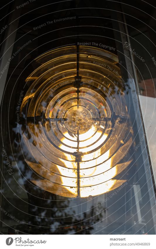 Lampe eines Leuchtturms cap Arkona Kap Arkona Detailaufnahme licht lamellen glas zylinder leuchtend ostsee rügen