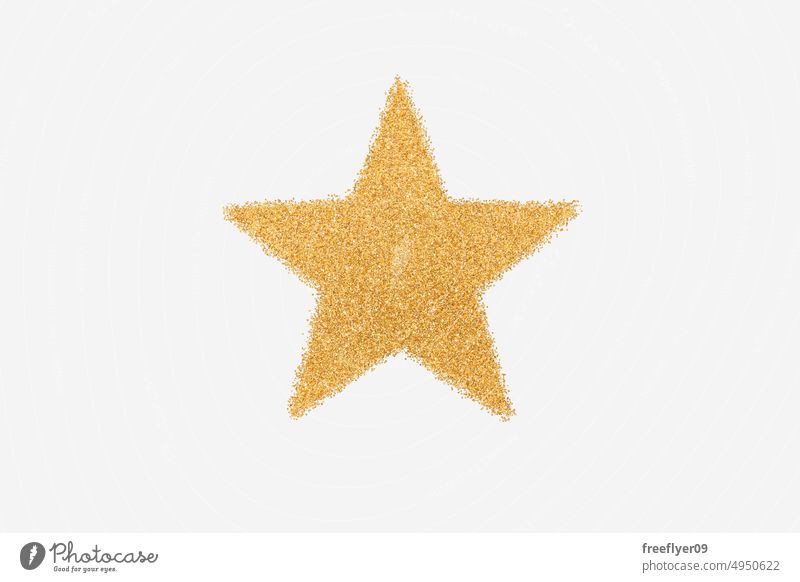 Fünfzackiges Sternsymbol aus goldenem Glitter fünf Punkt Symbol vereinzelt Textfreiraum Purpurin Hintergrund feiern Glanz glitzernd Party glühend Tapete