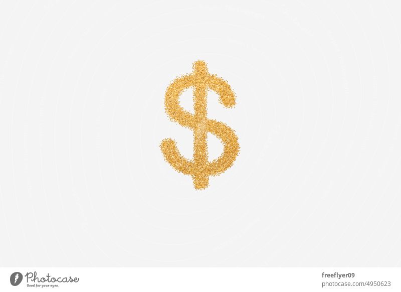 Dollarzeichen aus goldenem Glitter amerika Australien Zeichen Brief Wirtschaft Geld Finanzen Erfolg Business Investition Krise Wachstum Steuer Markt Symbol