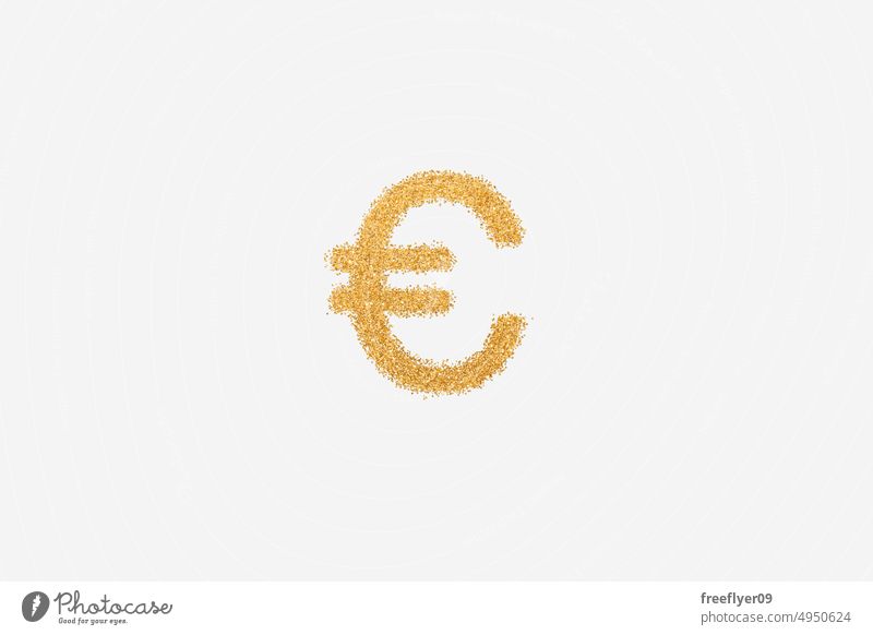 Eurozeichen aus goldenem Glitter Europa Europäer Zeichen Brief Wirtschaft Geld Finanzen Erfolg Business Investition Krise Wachstum Steuer Markt Symbol