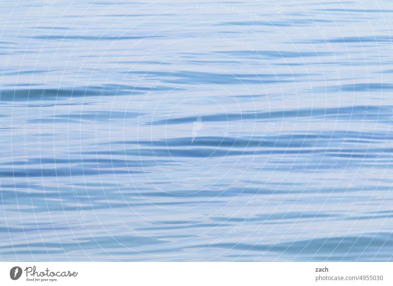 Aquarell Wasser See Meer Wellen blau Küste Strukturen & Formen Linie wellig