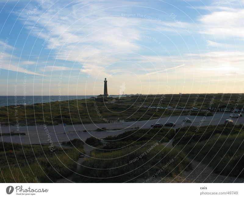 Skagen Leuchtturm Küste Skagerrak Meer Sonnenuntergang Panorama (Aussicht) Ferien & Urlaub & Reisen Europa Himmel Wasser Dänemark Stranddüne Landschaft Nordsee