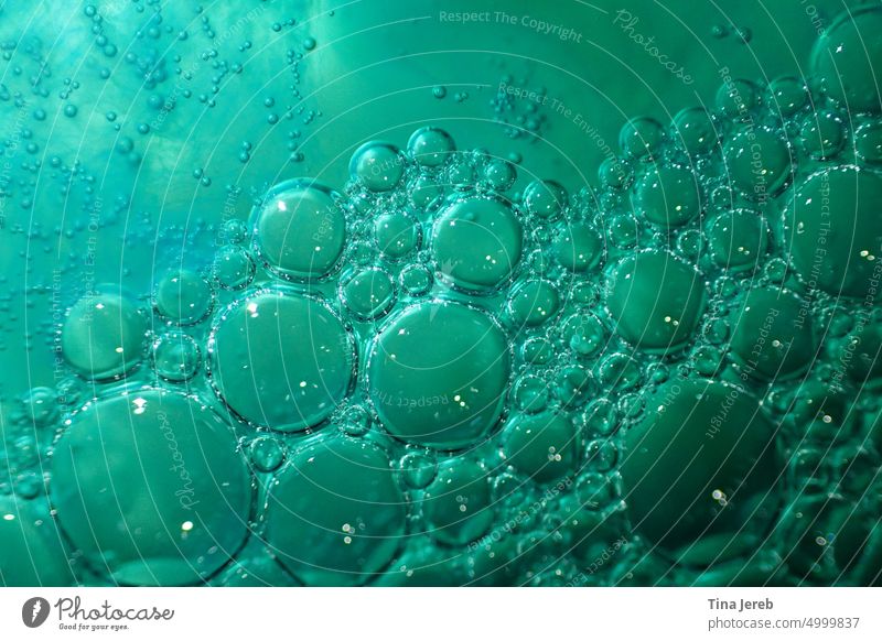 grüne Blasen abstrakt Kunst Schaumblase kreativ
