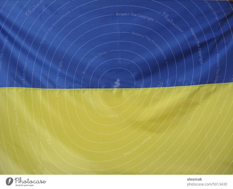 Offizielle Flagge der Ukraine. Zwei Streifen des nationalen Symbols Symbole offiziell Fahne Ukrainer Dreizack Prospekt Deckung Präsentation Regierung Zeichen