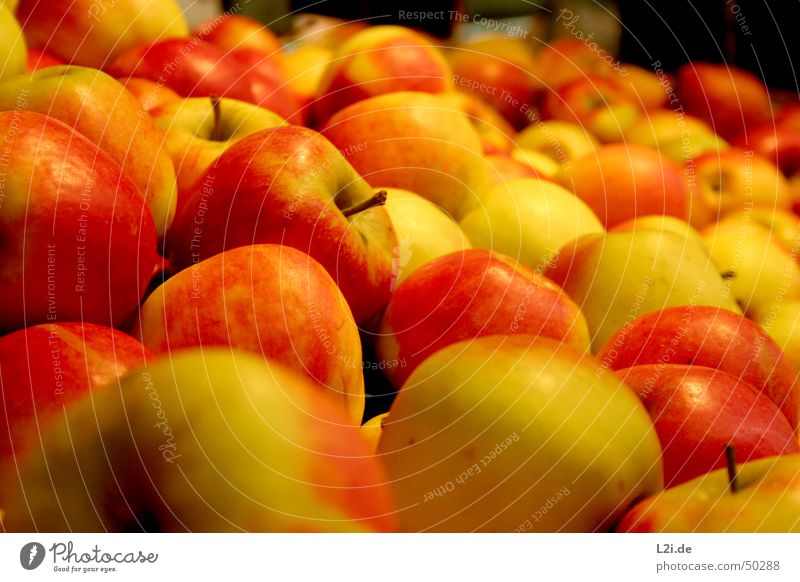 Äpfel Gesundheit rot gelb grün braun Licht Küche rund Apfel Natur Frucht Ernährung