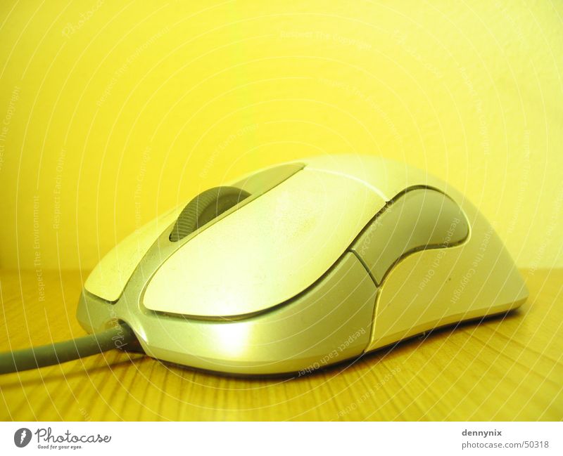 Gelbe Maus gelb optical microsoft intellimouse Computermaus