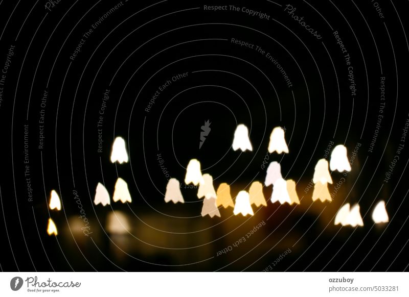 Blurry Lichter der Geist-Effekt für Halloween. Hintergrund, Bokeh-Effekt. Entsetzen spukhaft Grafik u. Illustration Angst Nacht Sprit Oktober böse Mysterium